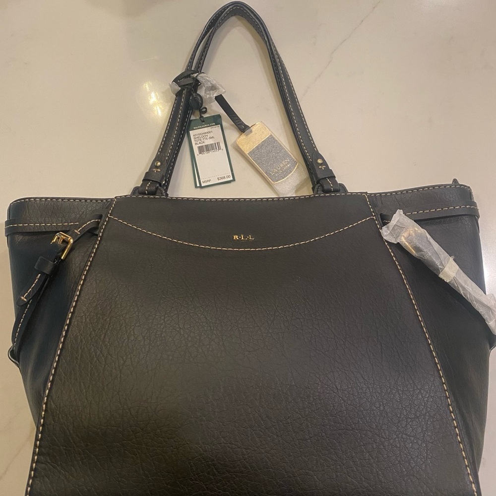 Ralph Lauren Black Sheldon Tote - NWT - Picture 3 of 14